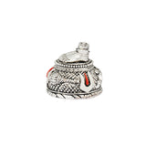 Hanuman Ji Charan Paduka - 999 Silver Plated Sacred Footprints Sculpture