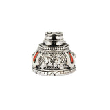 Hanuman Ji Charan Paduka - 999 Silver Plated Sacred Footprints Sculpture