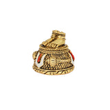 Hanuman Ji Charan Paduka - 24K Gold Plated Sacred Footprints Sculpture