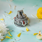 Hanuman Ji Charan Paduka - 999 Silver Plated Sacred Footprints Sculpture