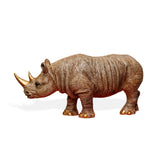 Realistic Rhino Figurine with Gold-Tone Horns