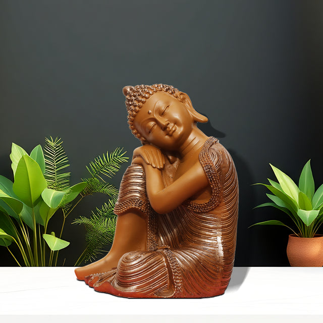 Resting Buddha Statue (Brown)