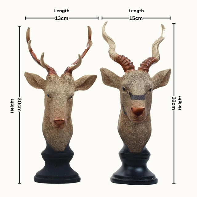 Decorative Deer Bust Set