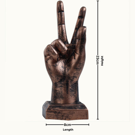 Copper Victory Hand Statue - Decowiser