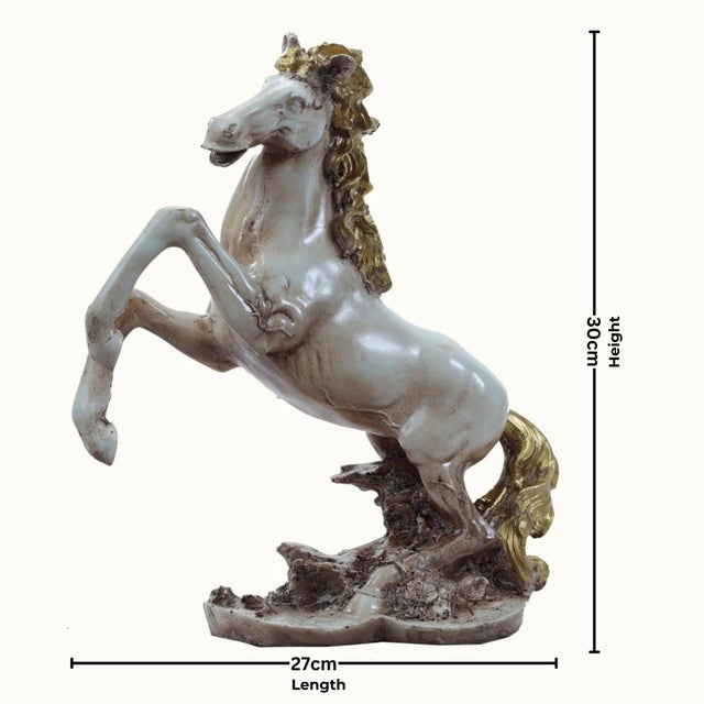 Golden Crest Horse Statue - Decowiser