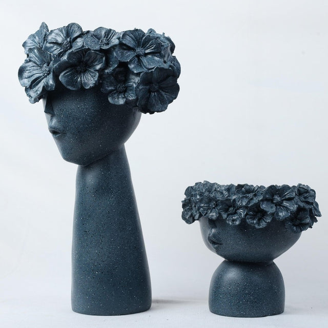 Abstract Floral Headpiece Sculpture Set - Decowiser