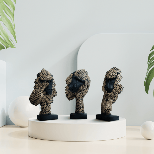 Abstract Gorilla Busts - Decowiser