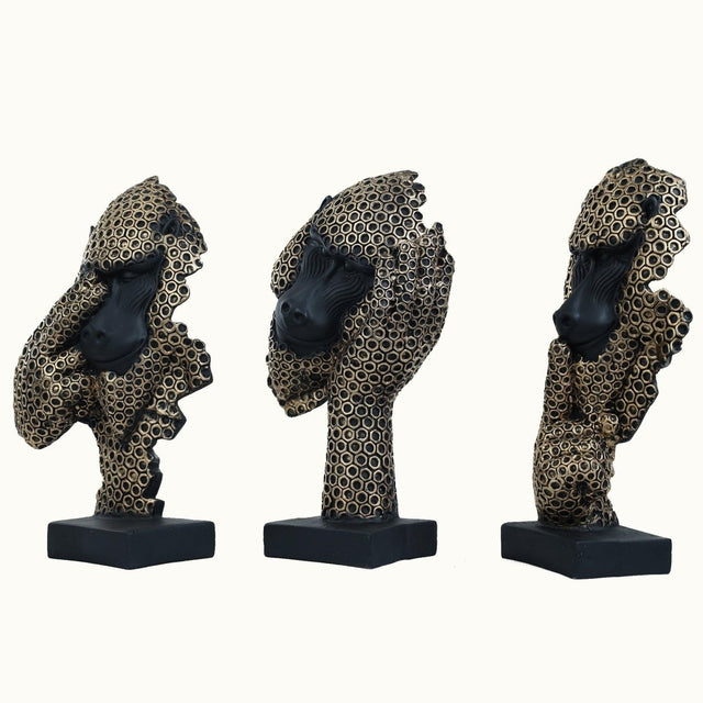 Abstract Gorilla Busts - Decowiser