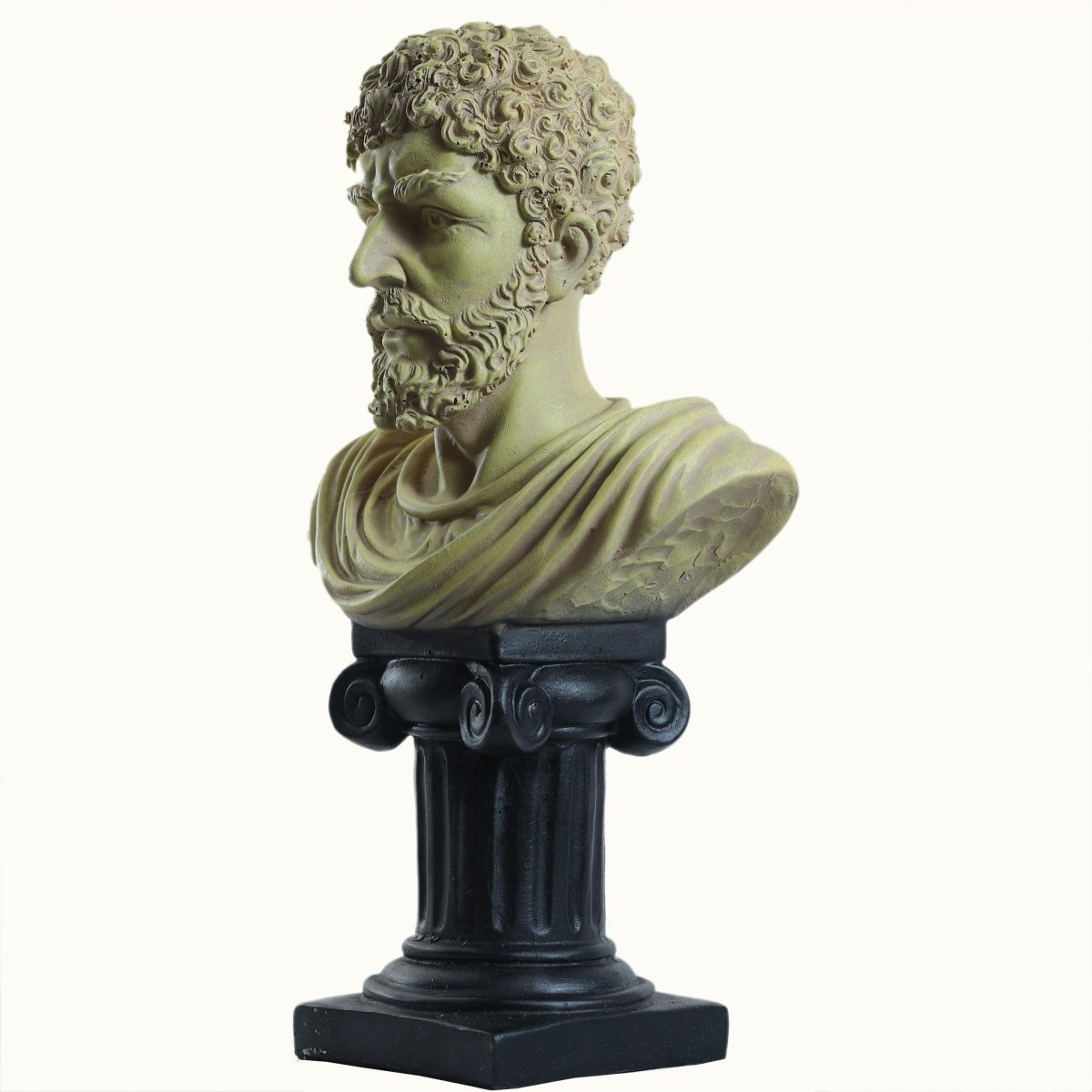 Antique Olive Bust of The Philosopher - Decowiser