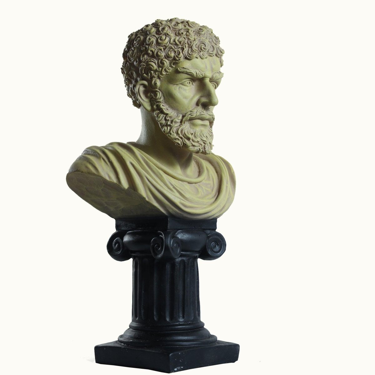 Antique Olive Bust of The Philosopher - Decowiser