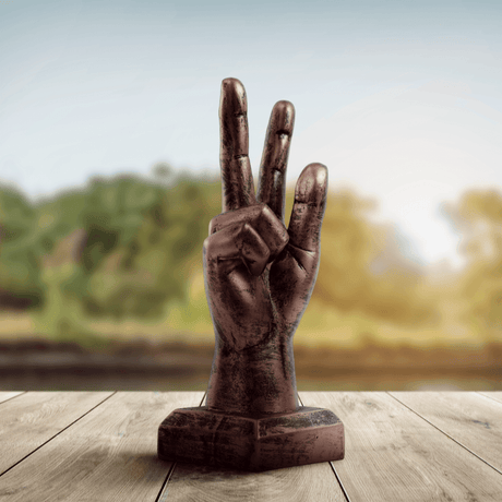 Copper Victory Hand Statue - Decowiser