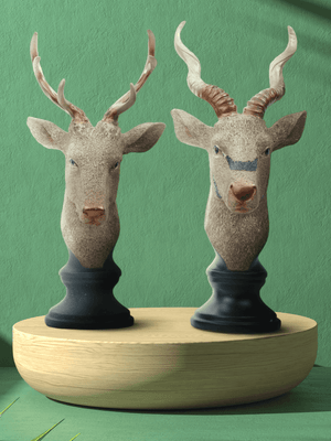 Decorative Deer Bust Set