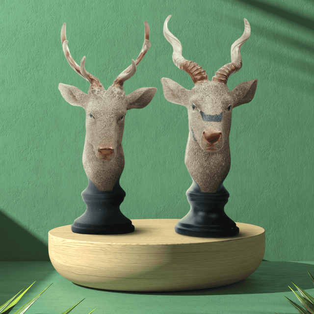 Decorative Deer Bust Set - Decowiser