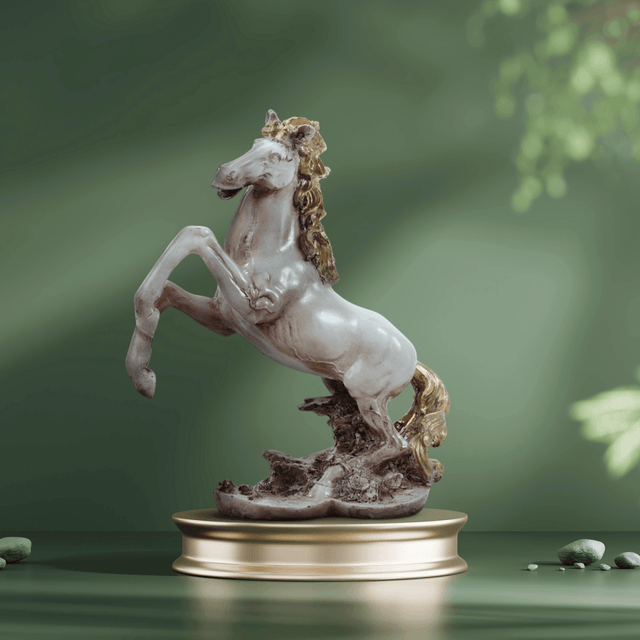 Golden Crest Horse Statue - Decowiser