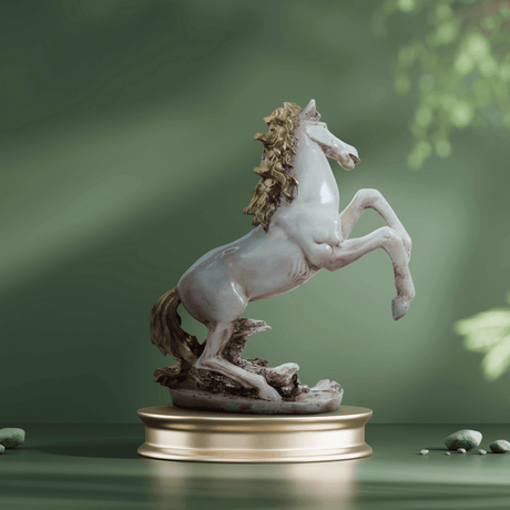 Golden Crest Horse Statue - Decowiser