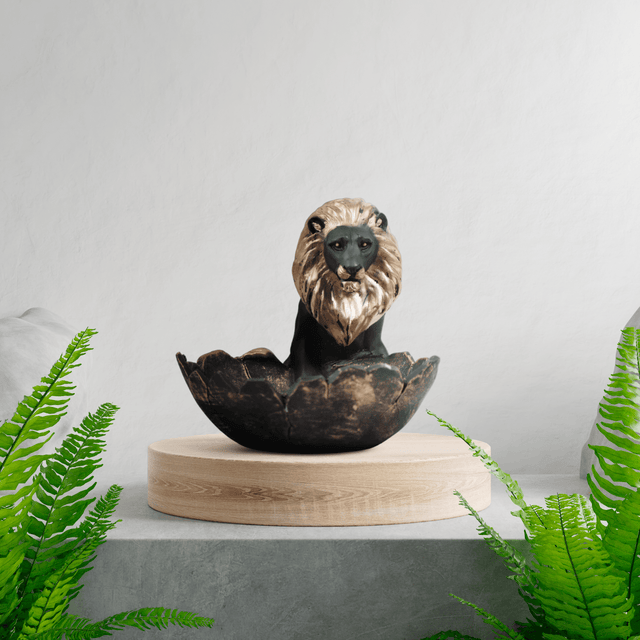 Golden Crest Lion Decor Bowl - Decowiser