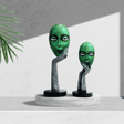 Green Abstract Faces - Decowiser