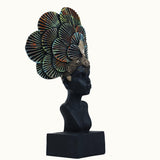 Ornate Tribal Queen Headpiece Statue - Decowiser