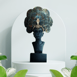 Ornate Tribal Queen Headpiece Statue - Decowiser