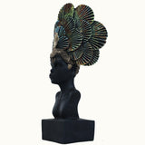 Ornate Tribal Queen Headpiece Statue - Decowiser