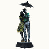 Romantic Couple Under Umbrella Statue - Decowiser