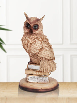 Rustic Owl on Books Sculpture